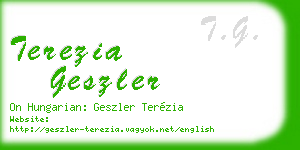terezia geszler business card